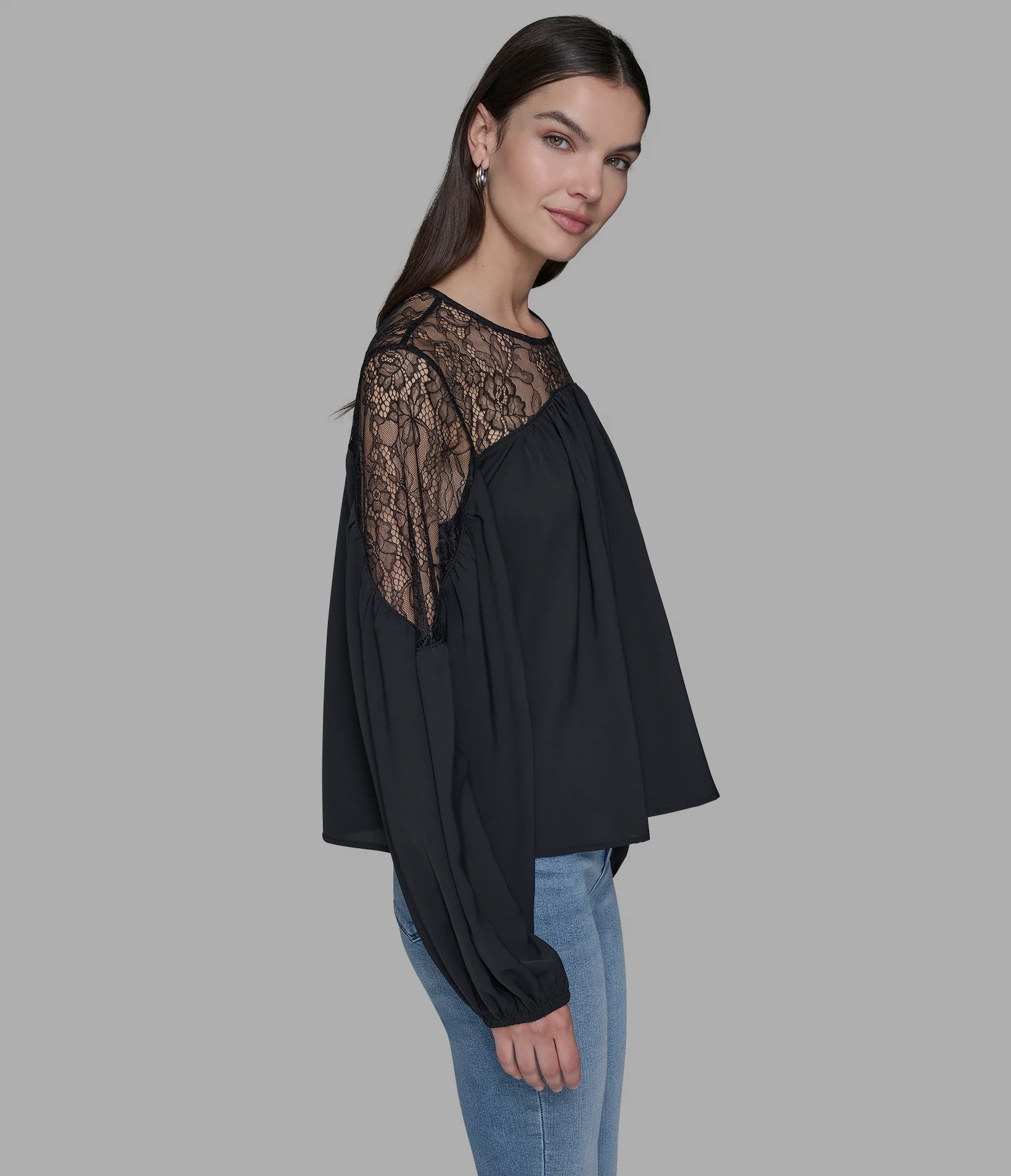 LACE-PANELED BOHO BLOUSE - Image 3