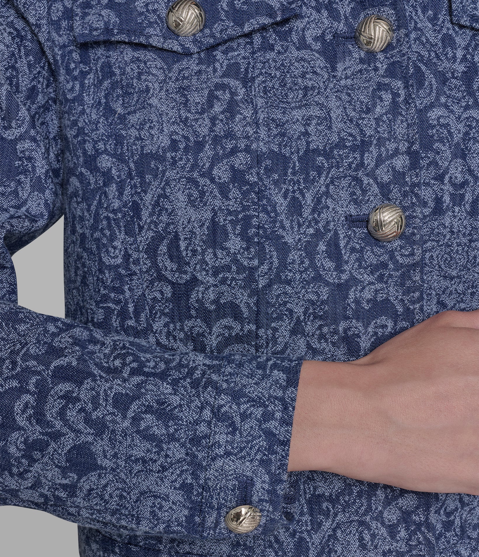 BROCADE CO-ORD DENIM JACKET - Image 8