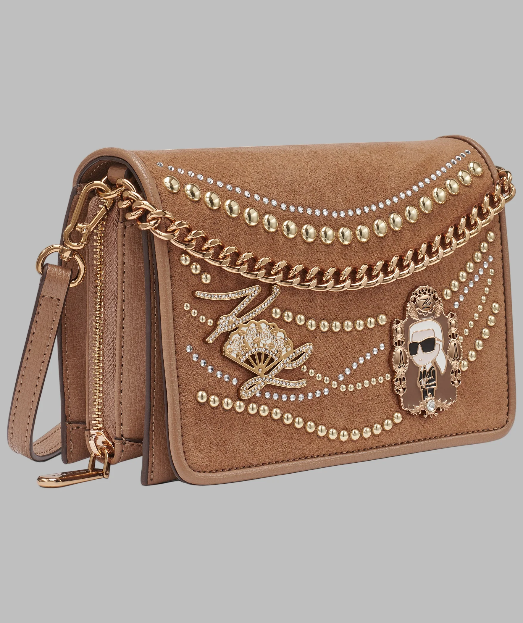 LOURDES SUEDE FLAP CROSSBODY - Image 3