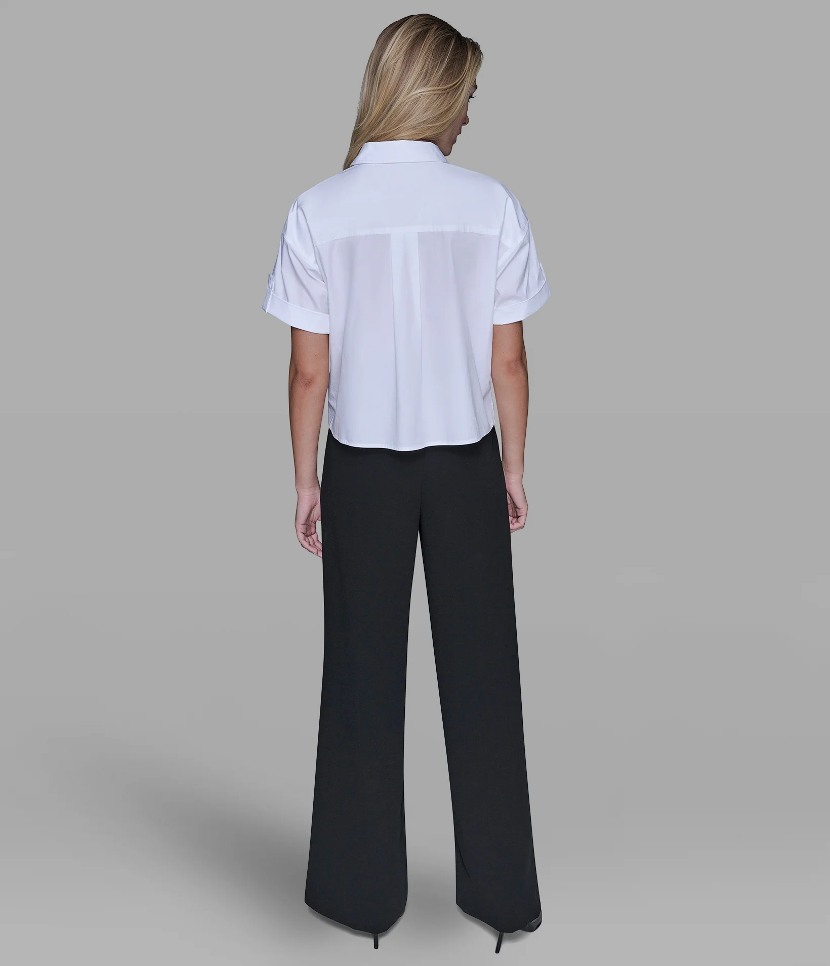 SHORT SLEEVE EMBROIDERED POPLIN SHIRT - Image 5