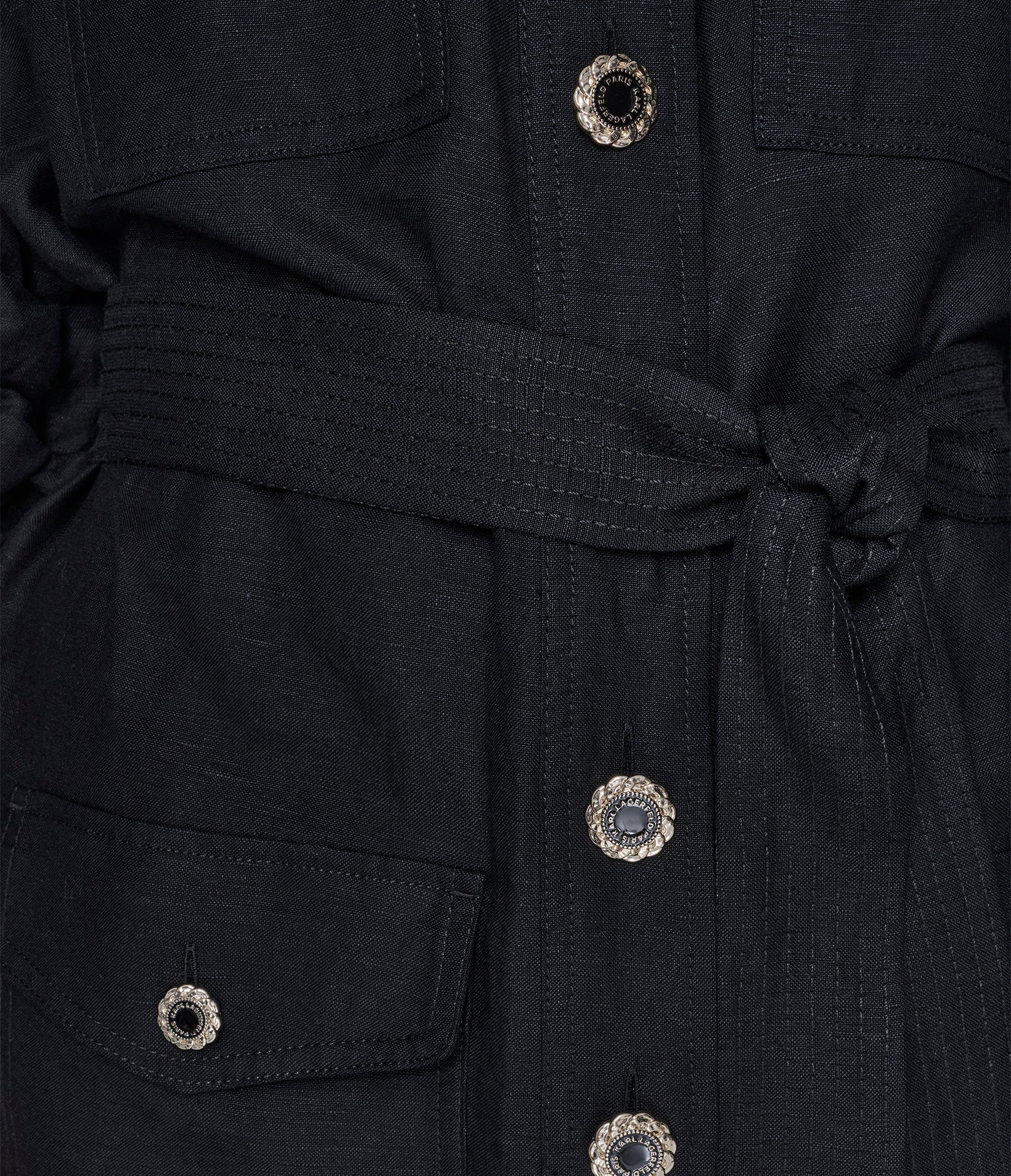 LINEN BLEND BELTED JACKET - Image 6