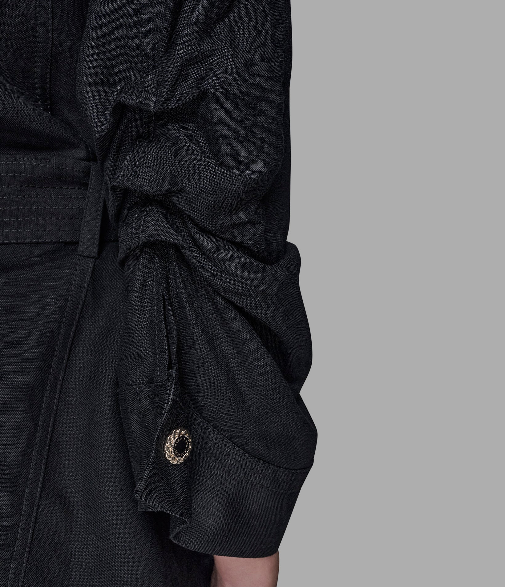 LINEN BLEND BELTED JACKET - Image 7