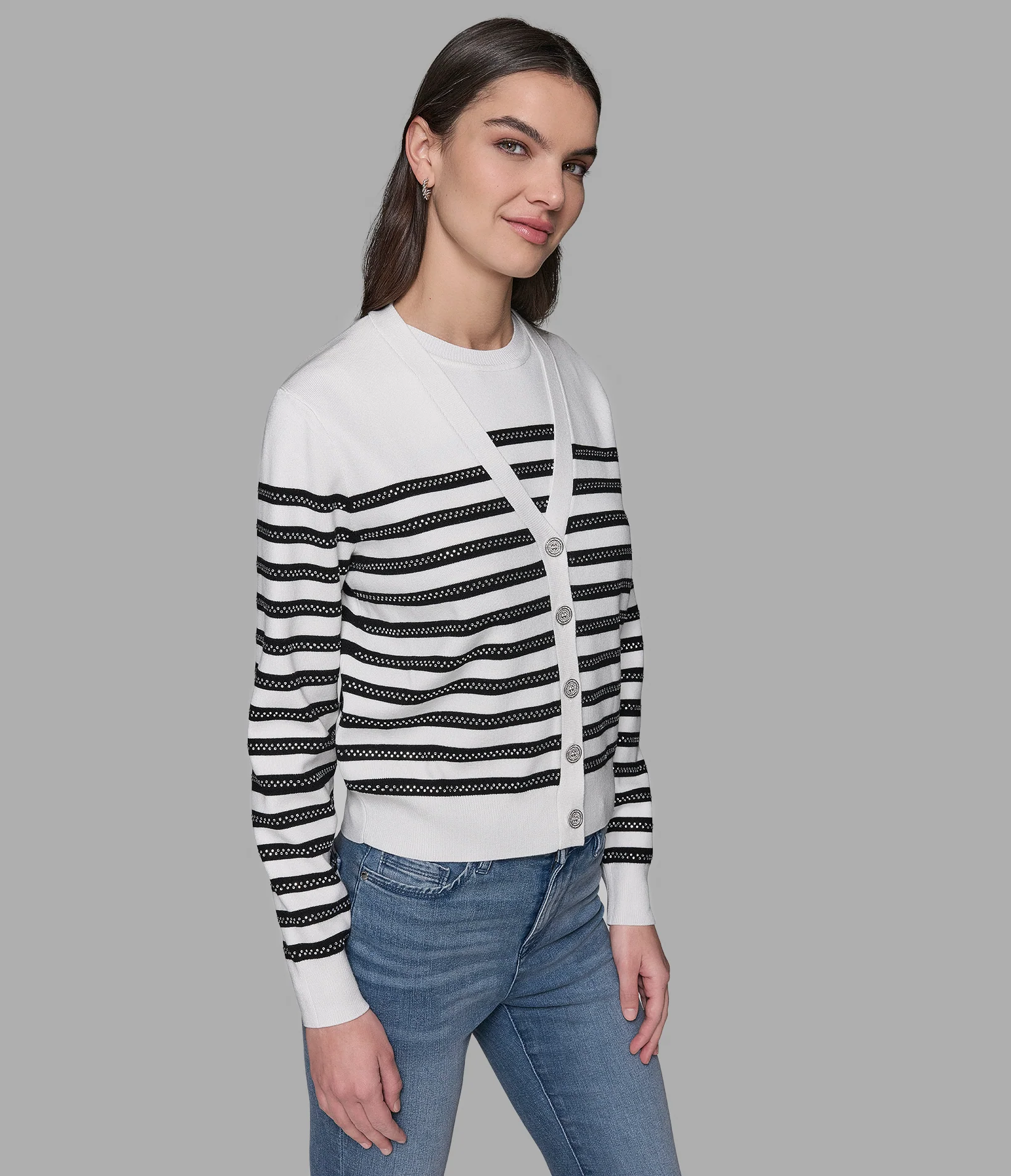 CAPSULE STRIPED CARDIGAN - Image 4
