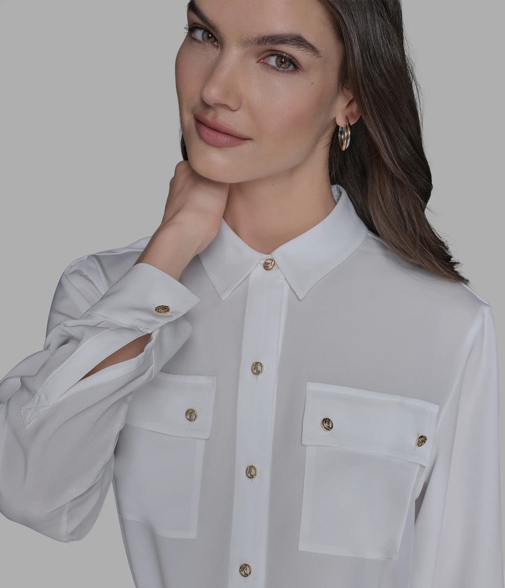 SOFT BLOUSE WITH CHAIN BELT - Image 5