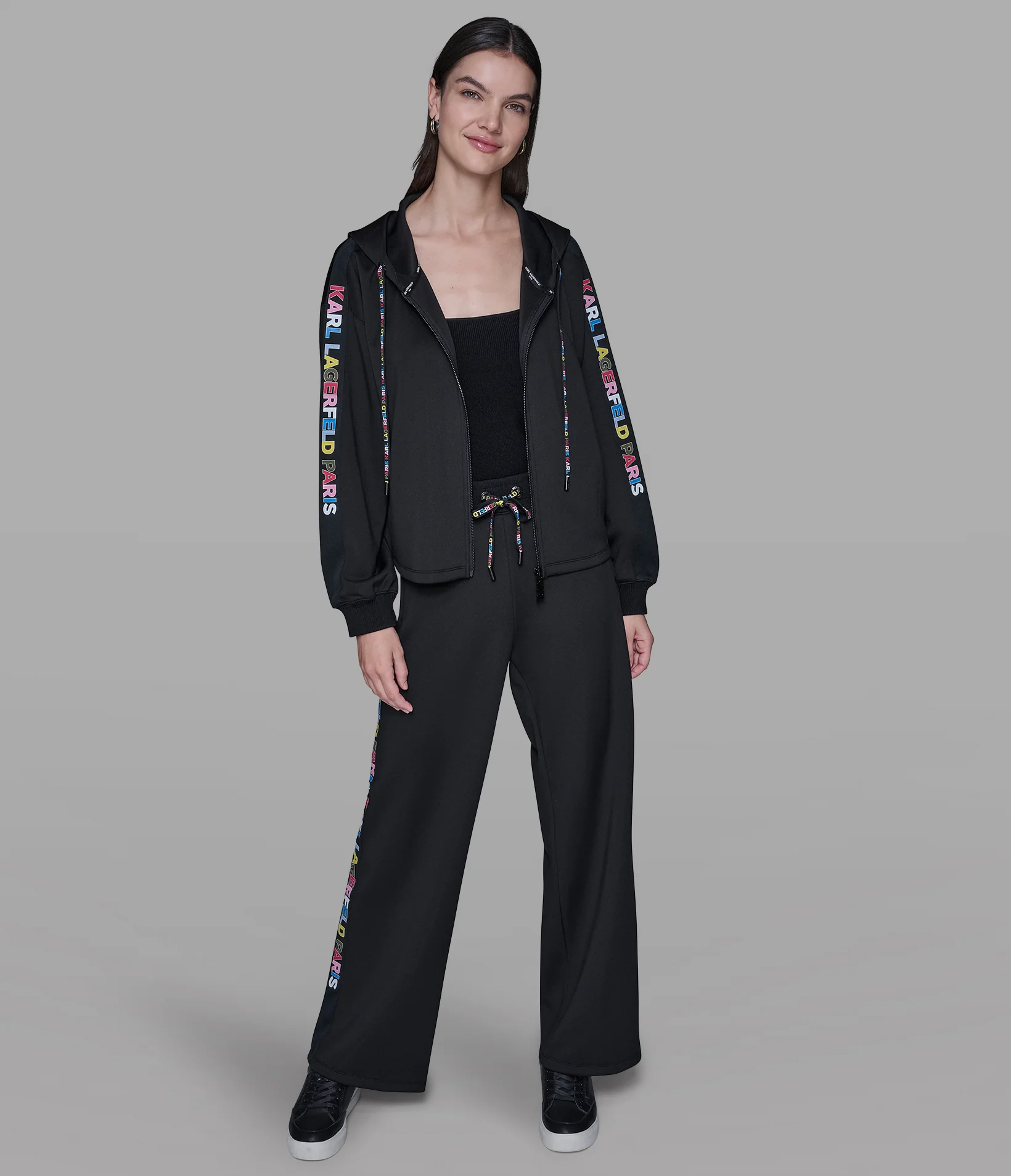 MULTI-COLOR LOGO TAPE FULL-ZIP HOODIE - Image 4