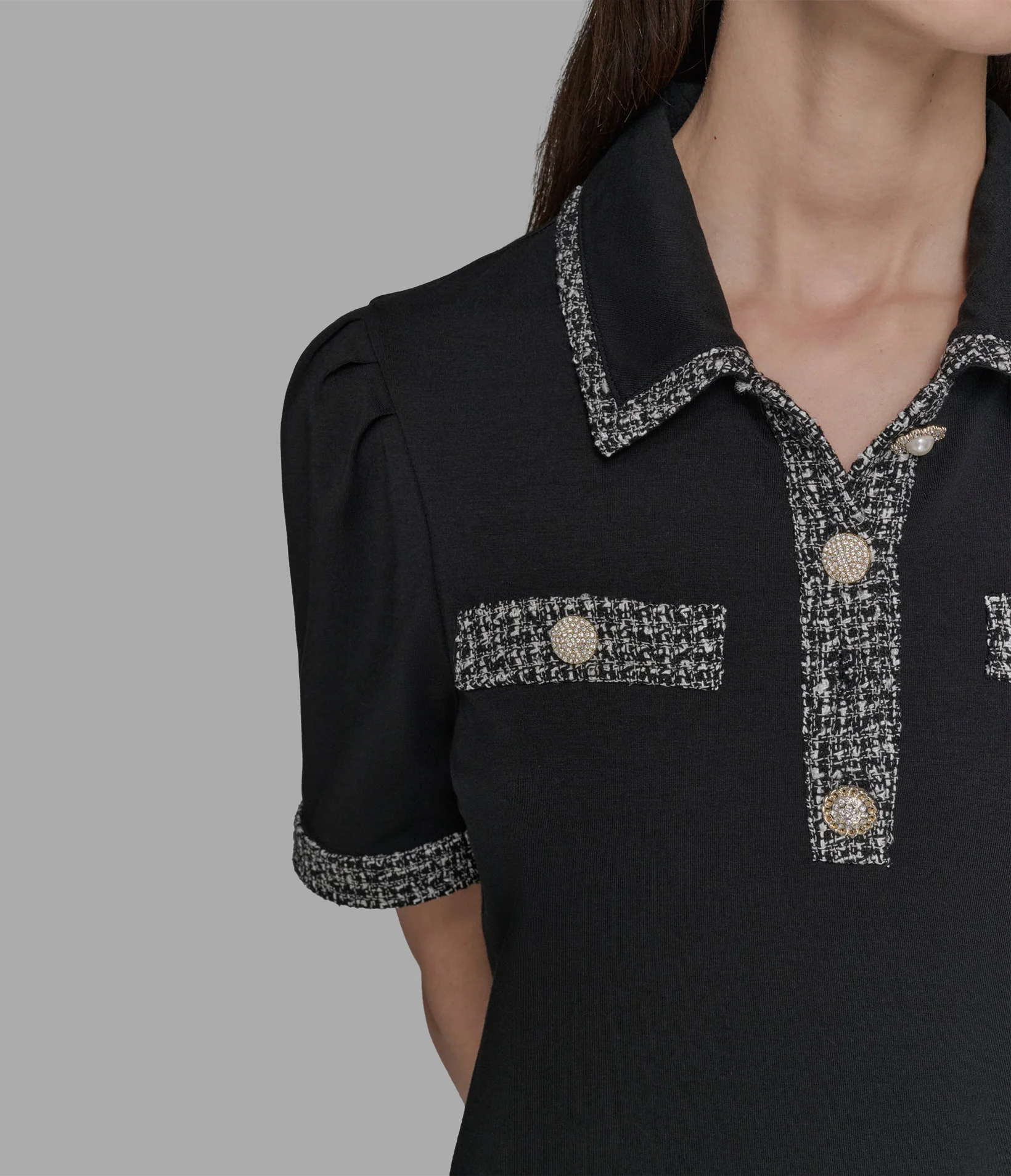 TWEED TRIM POLO DRESS - Image 6