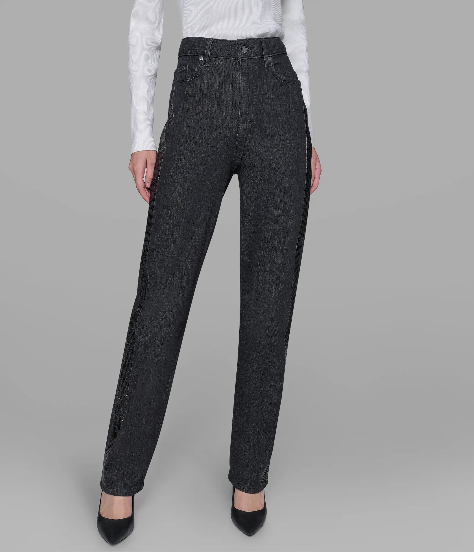 RHINESTONE TRIM JEAN - Image 3