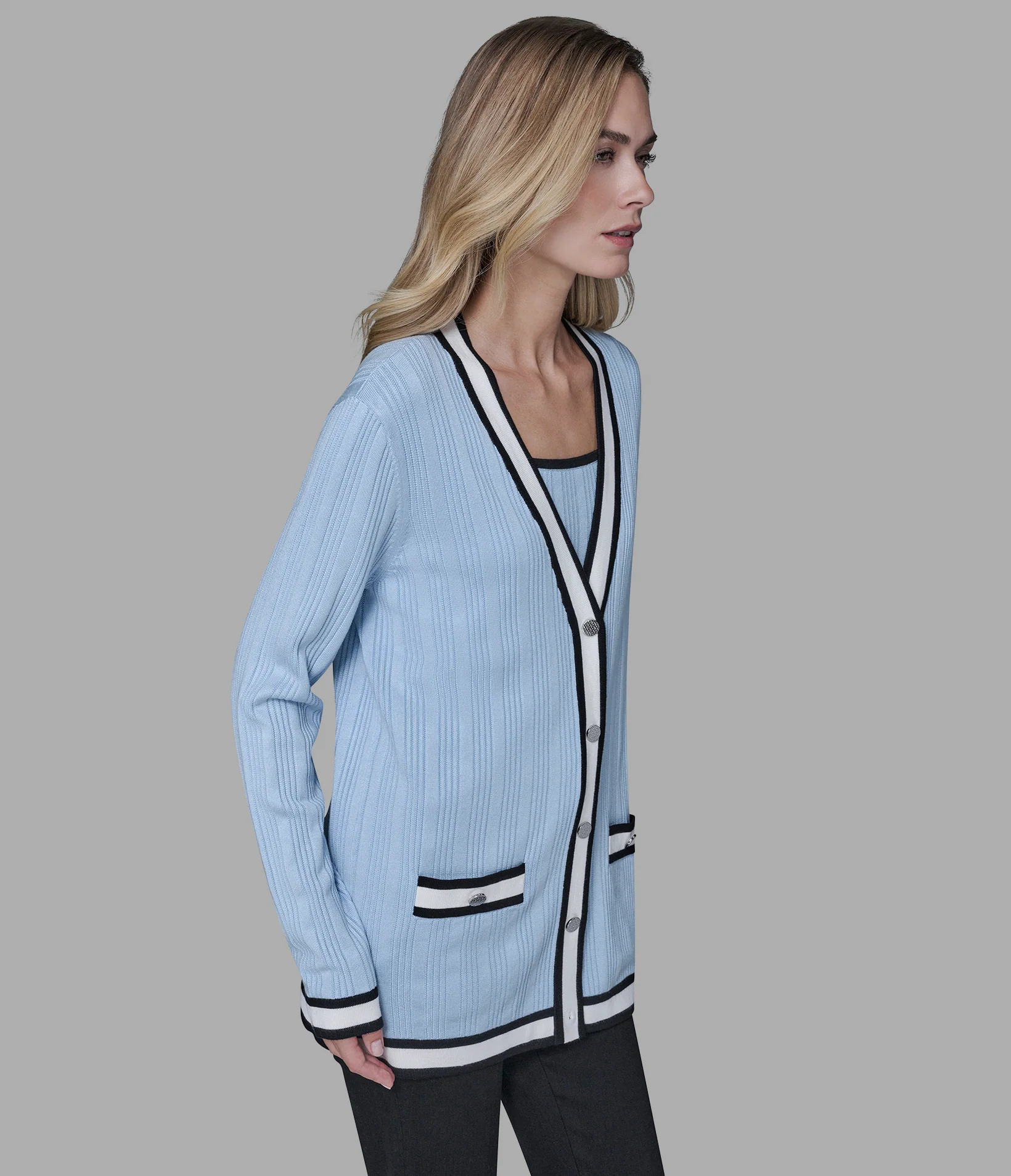 RIBBED CARDIGAN - Image 3