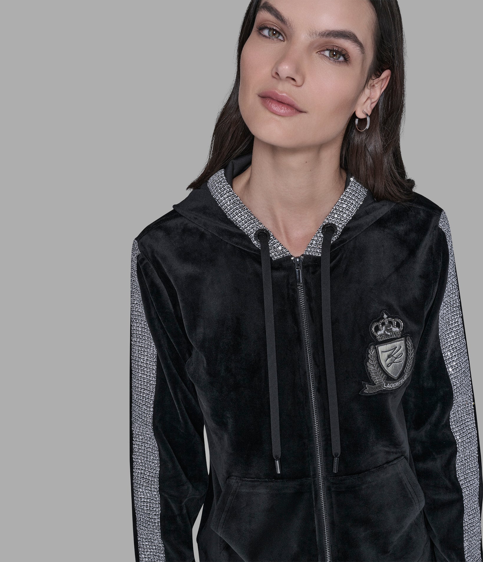 CO-ORD VELOUR RHINESTONE TRACK JACKET - Image 6