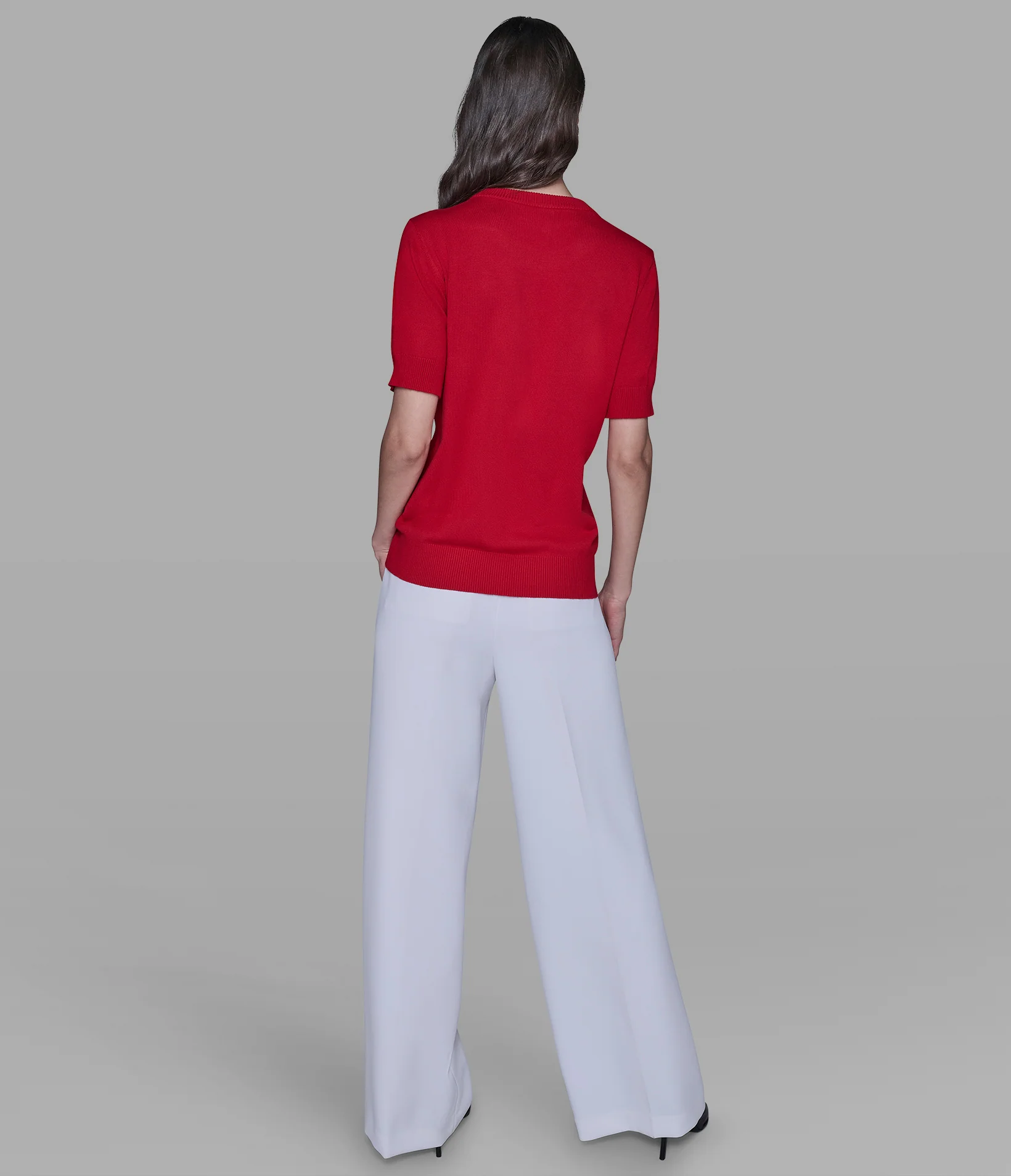 SHORT SLEEVE 3D BOWS SWEATER - Image 3