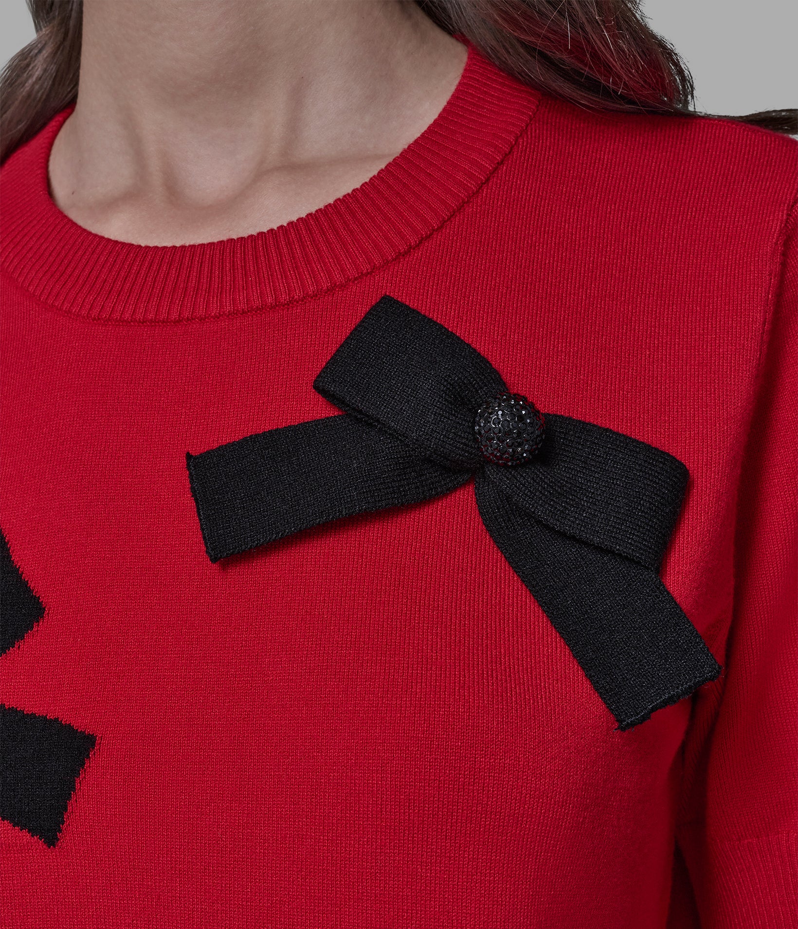 SHORT SLEEVE 3D BOWS SWEATER - Image 6