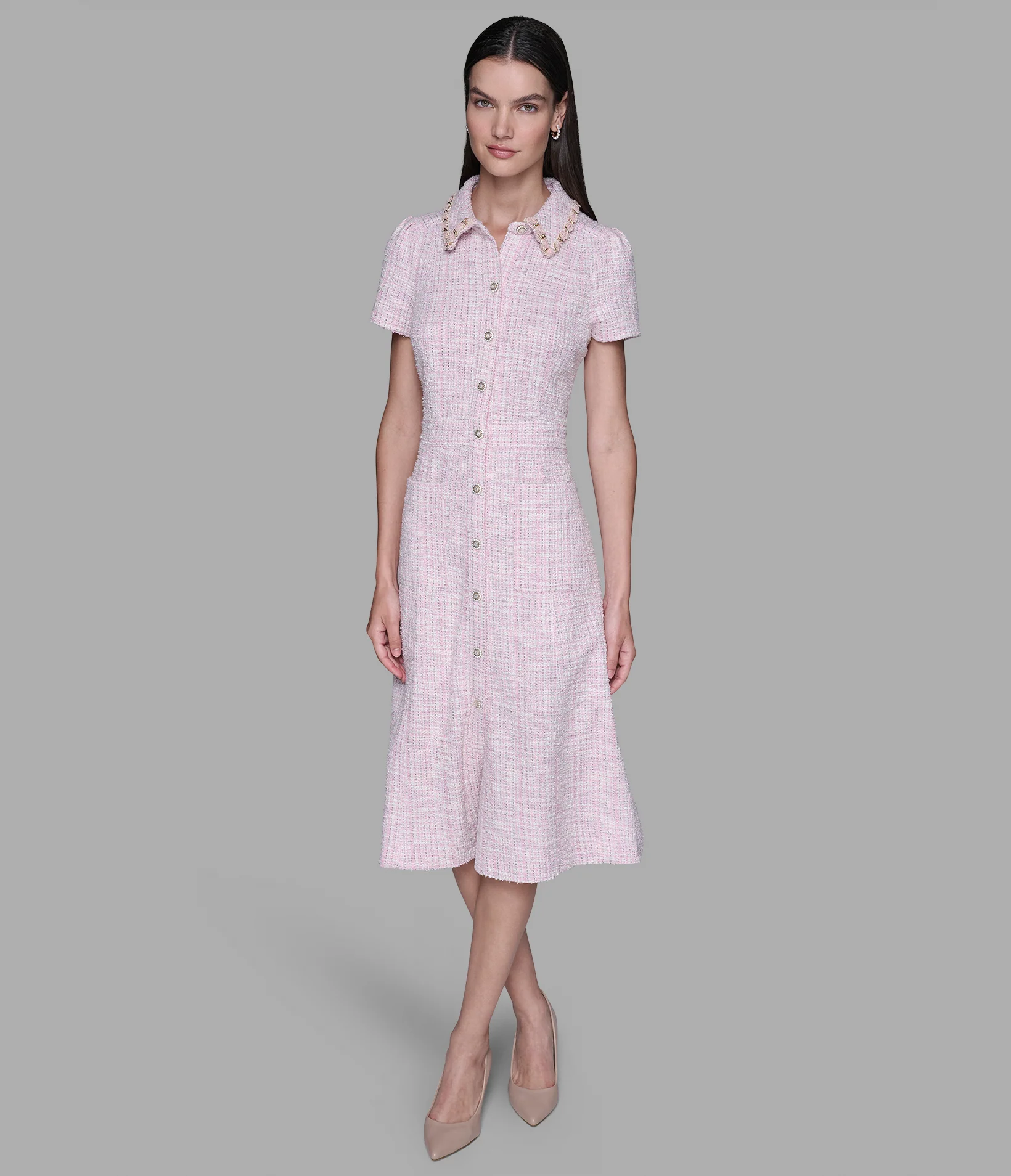 TWEED MIDI DRESS - Image 4