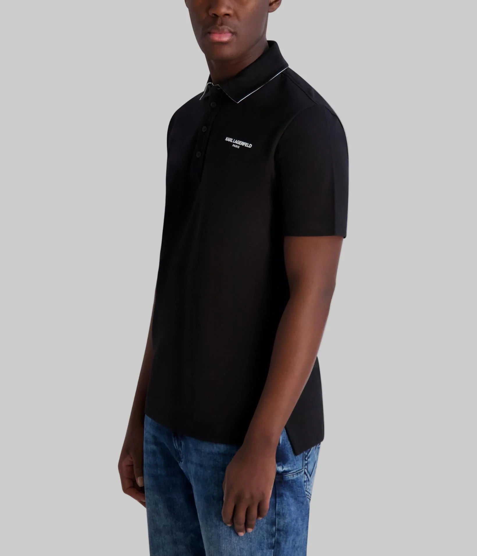 LOGO POLO WITH PLACKET DETAIL - Image 3
