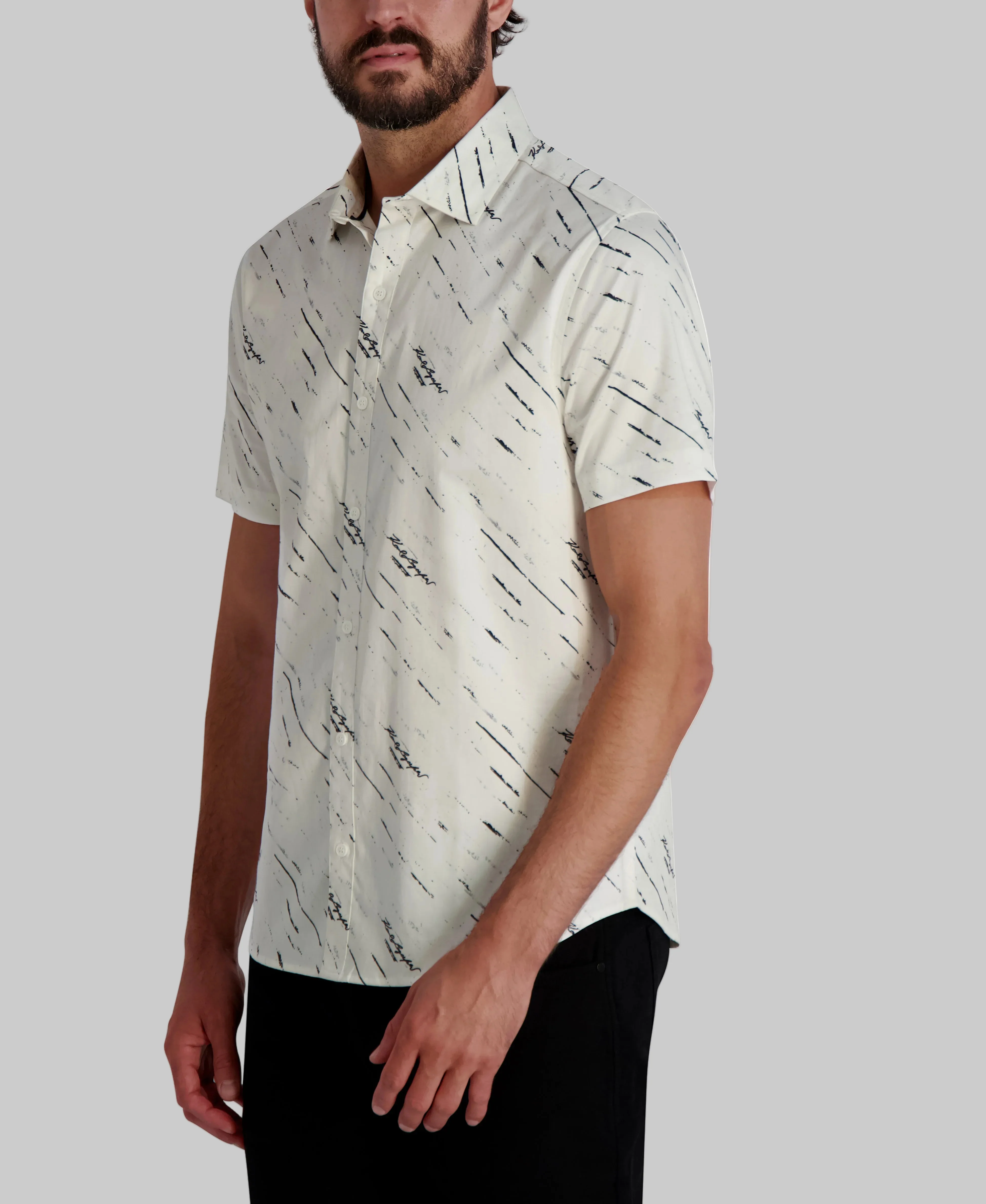 SHORT SLEEVE BUTTON FRONT SHIRT - Image 3