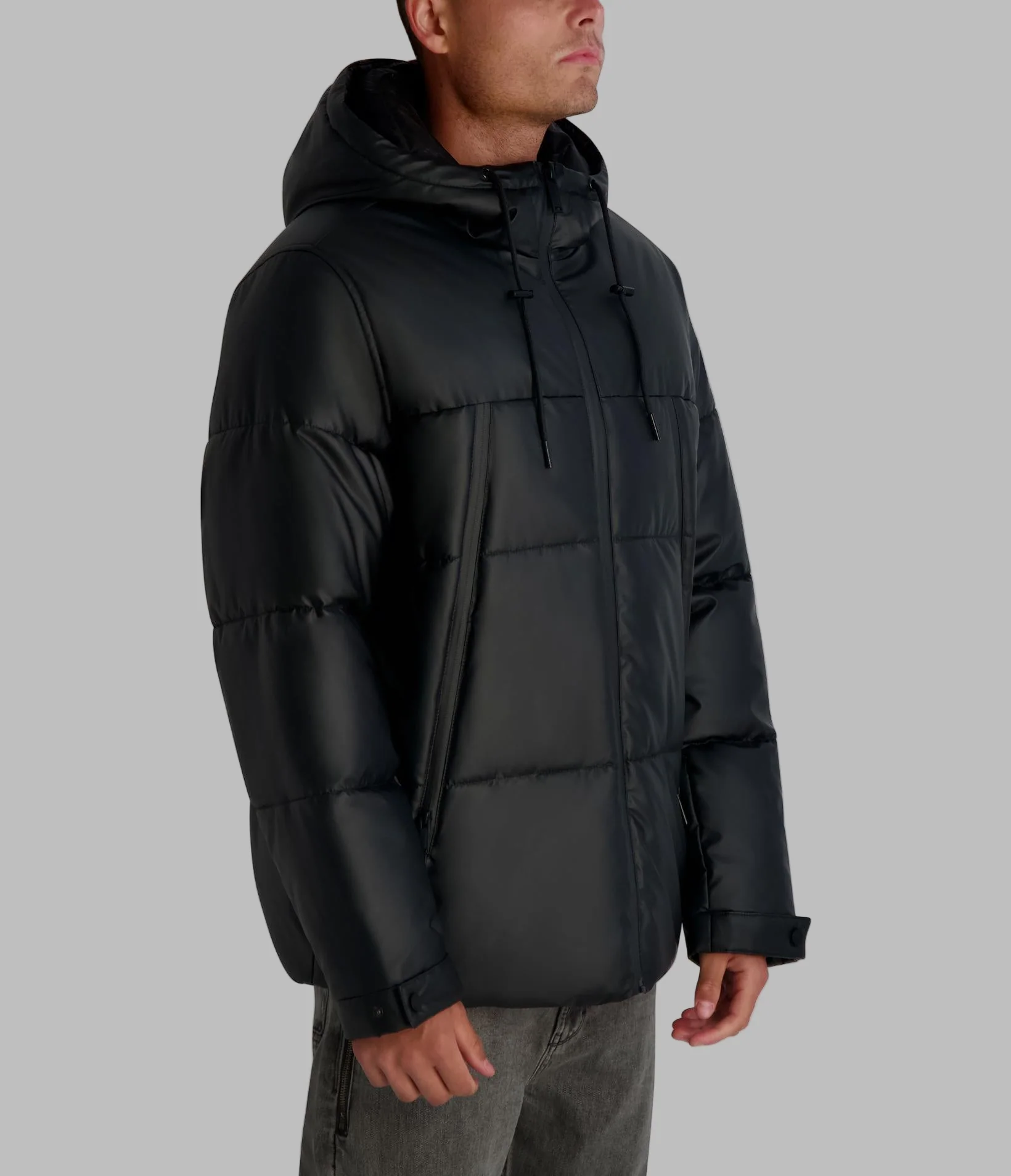 MID WEIGHT HOODED PUFFER WITH POCKETS - Image 3