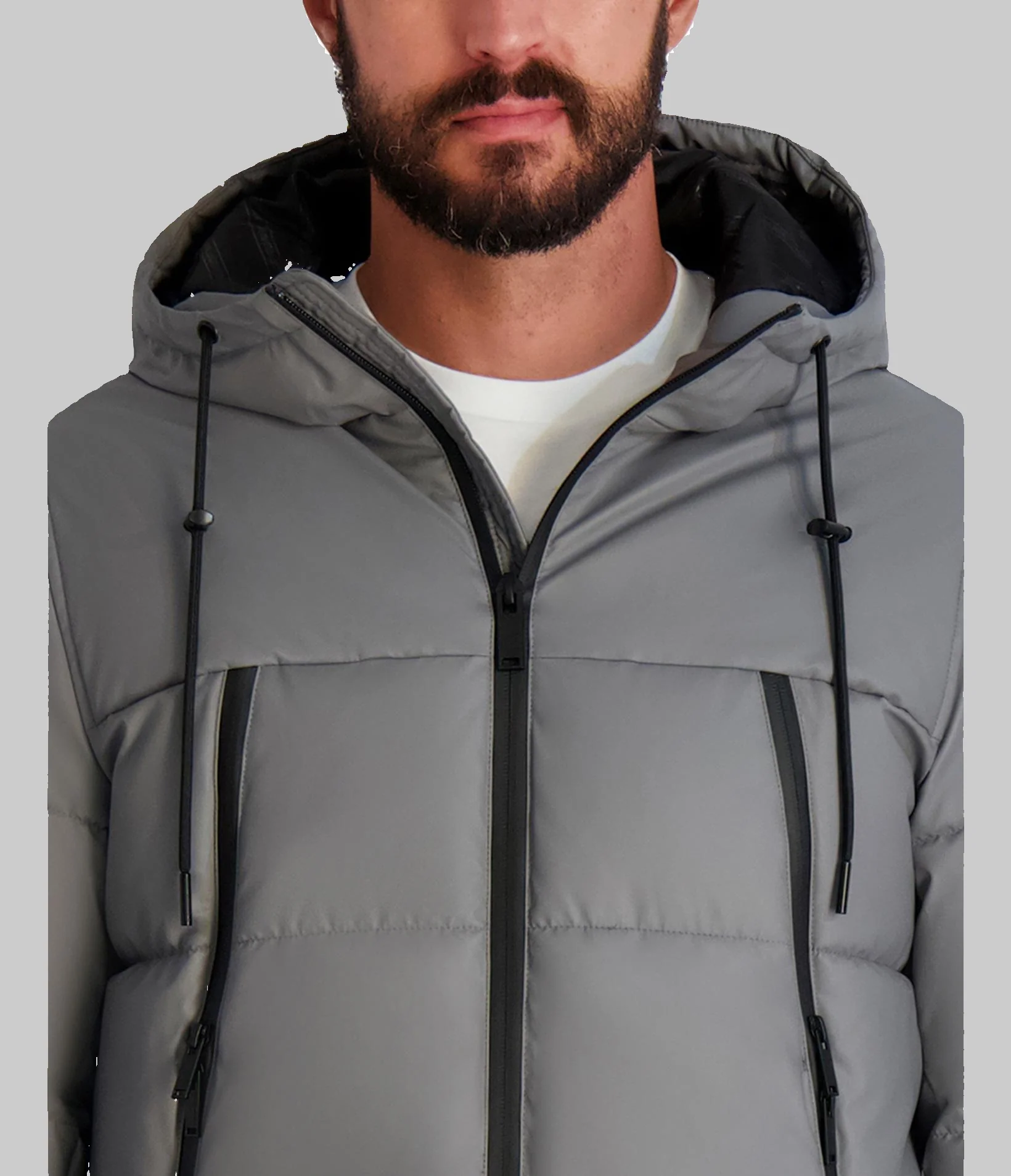MID WEIGHT HOODED PUFFER WITH POCKETS - Image 5