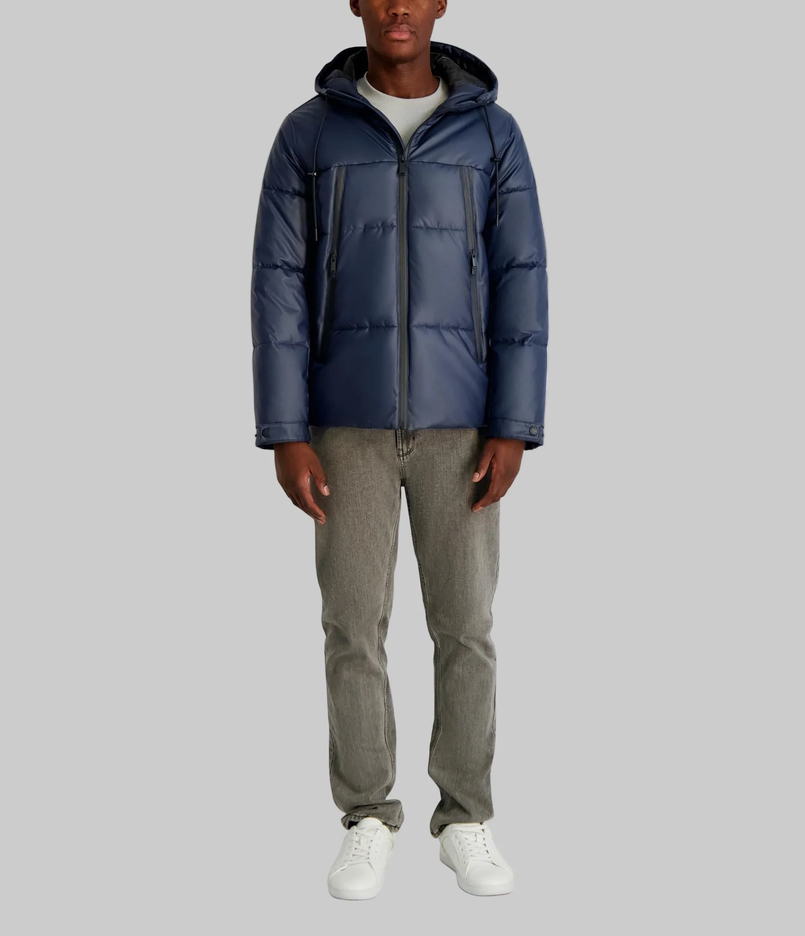 MID WEIGHT HOODED PUFFER WITH POCKETS - Image 4