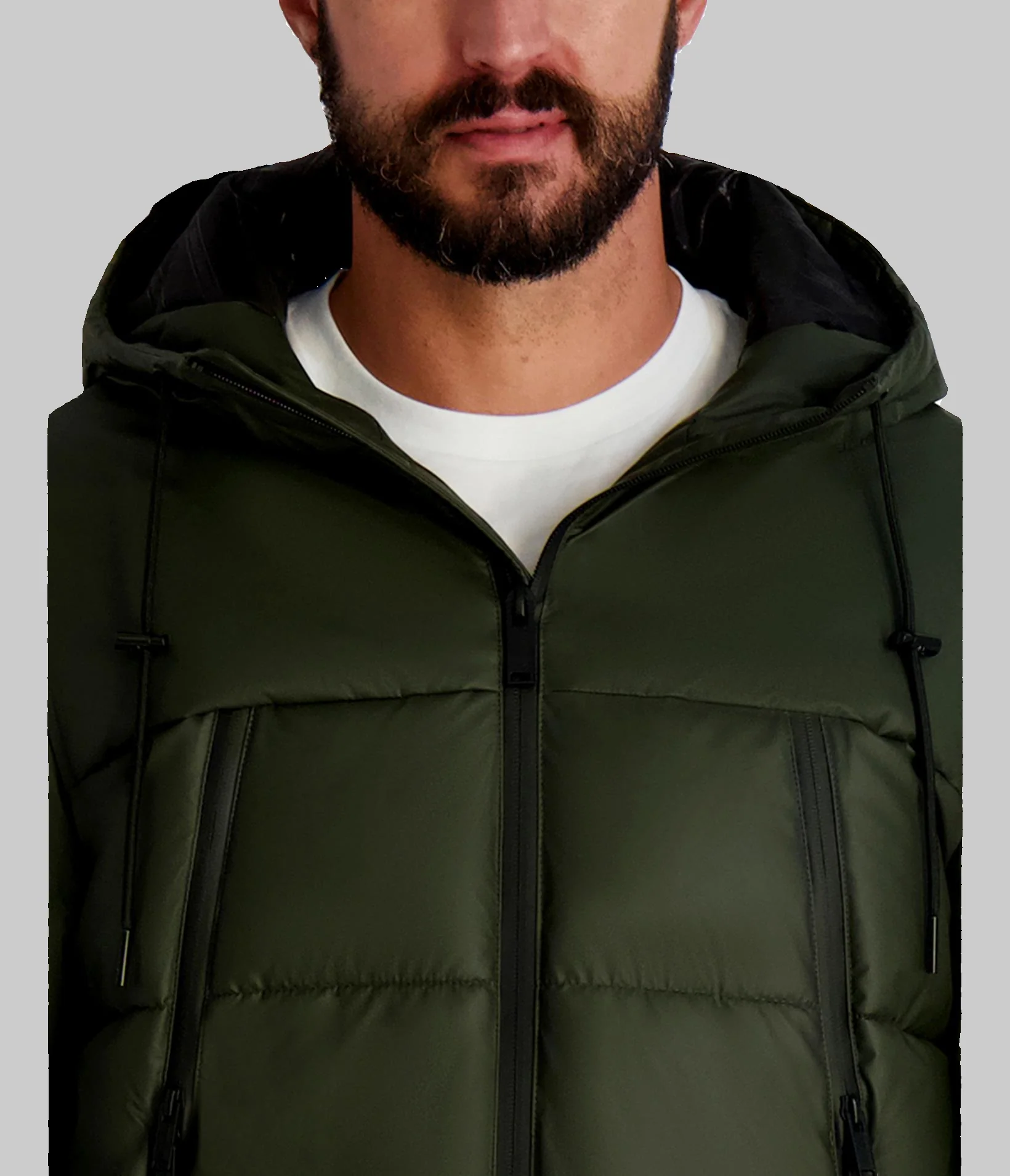MID WEIGHT HOODED PUFFER WITH POCKETS - Image 4