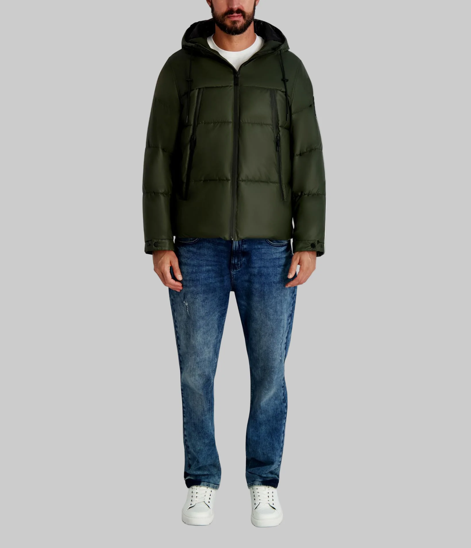 MID WEIGHT HOODED PUFFER WITH POCKETS - Image 5