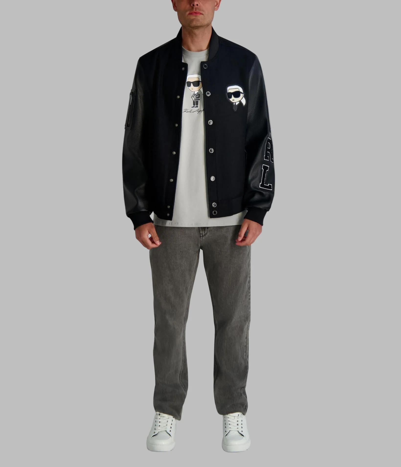 KARL PATCH VARSITY JACKET - Image 4