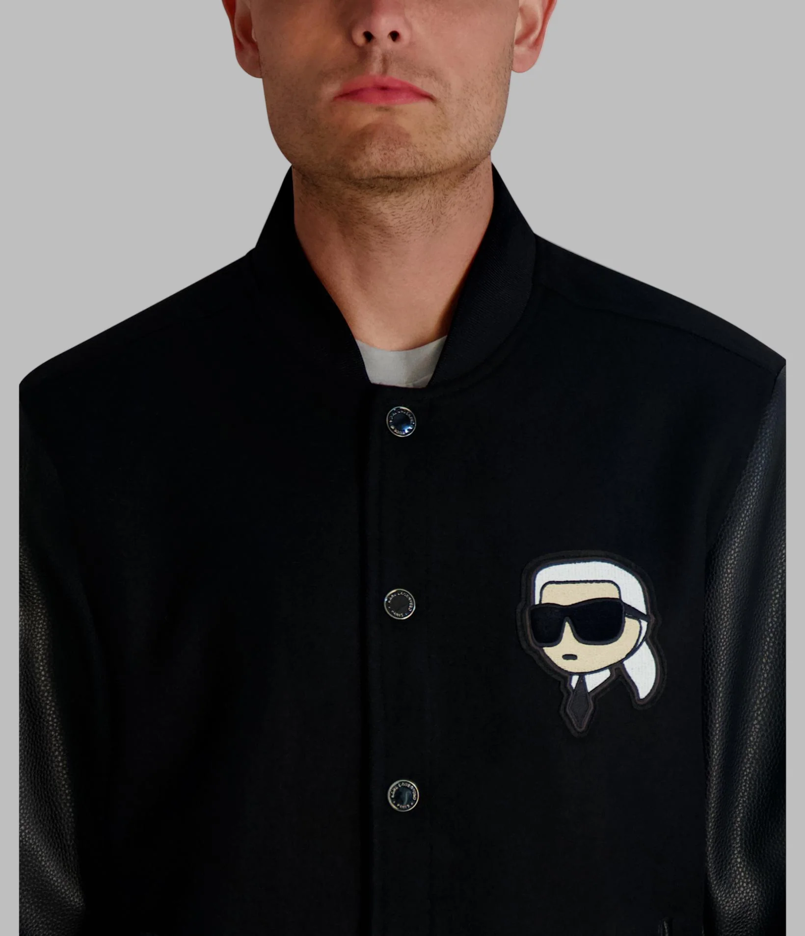 KARL PATCH VARSITY JACKET - Image 5
