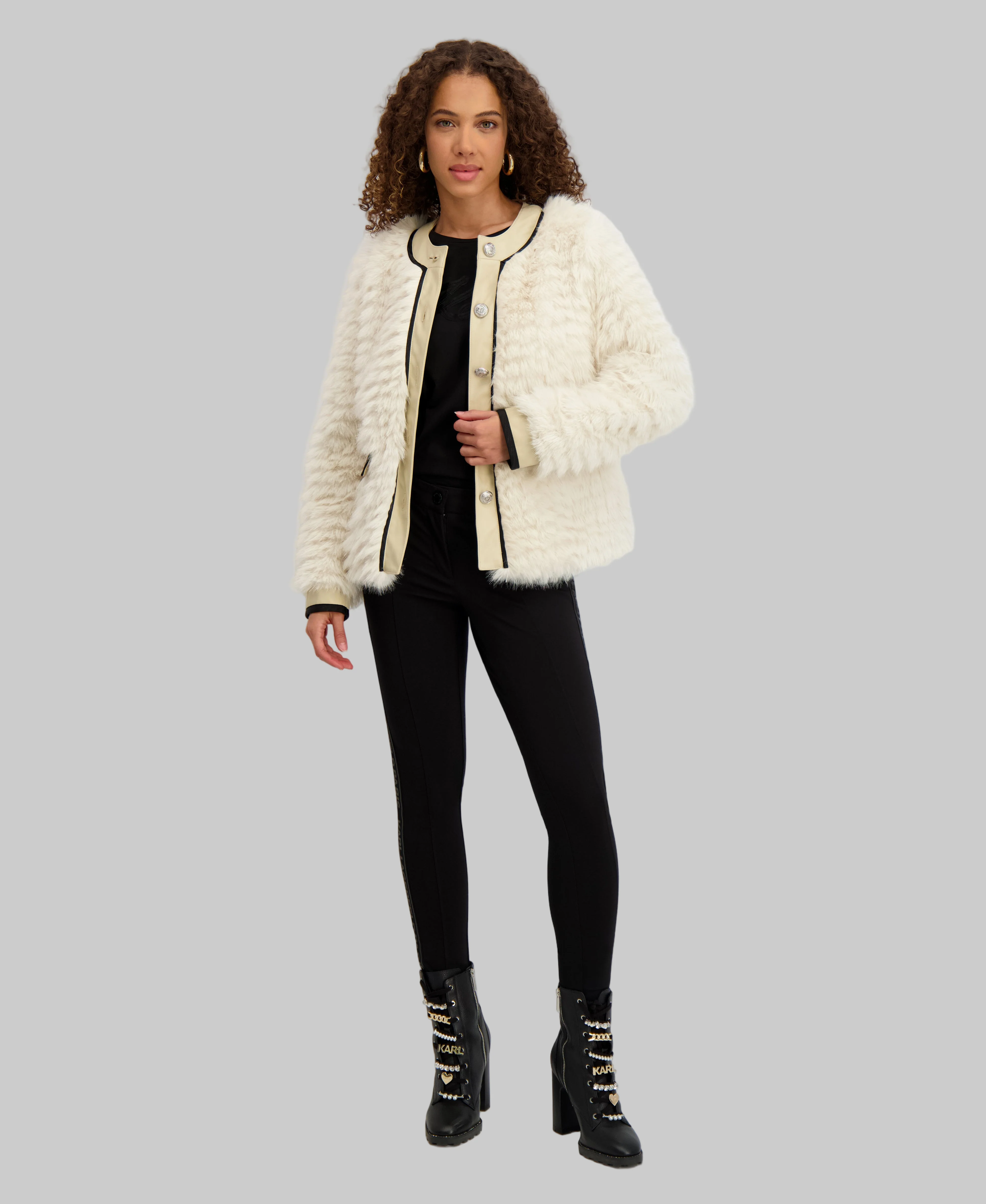 FAUX FUR CARDIGAN JACKET - Image 5