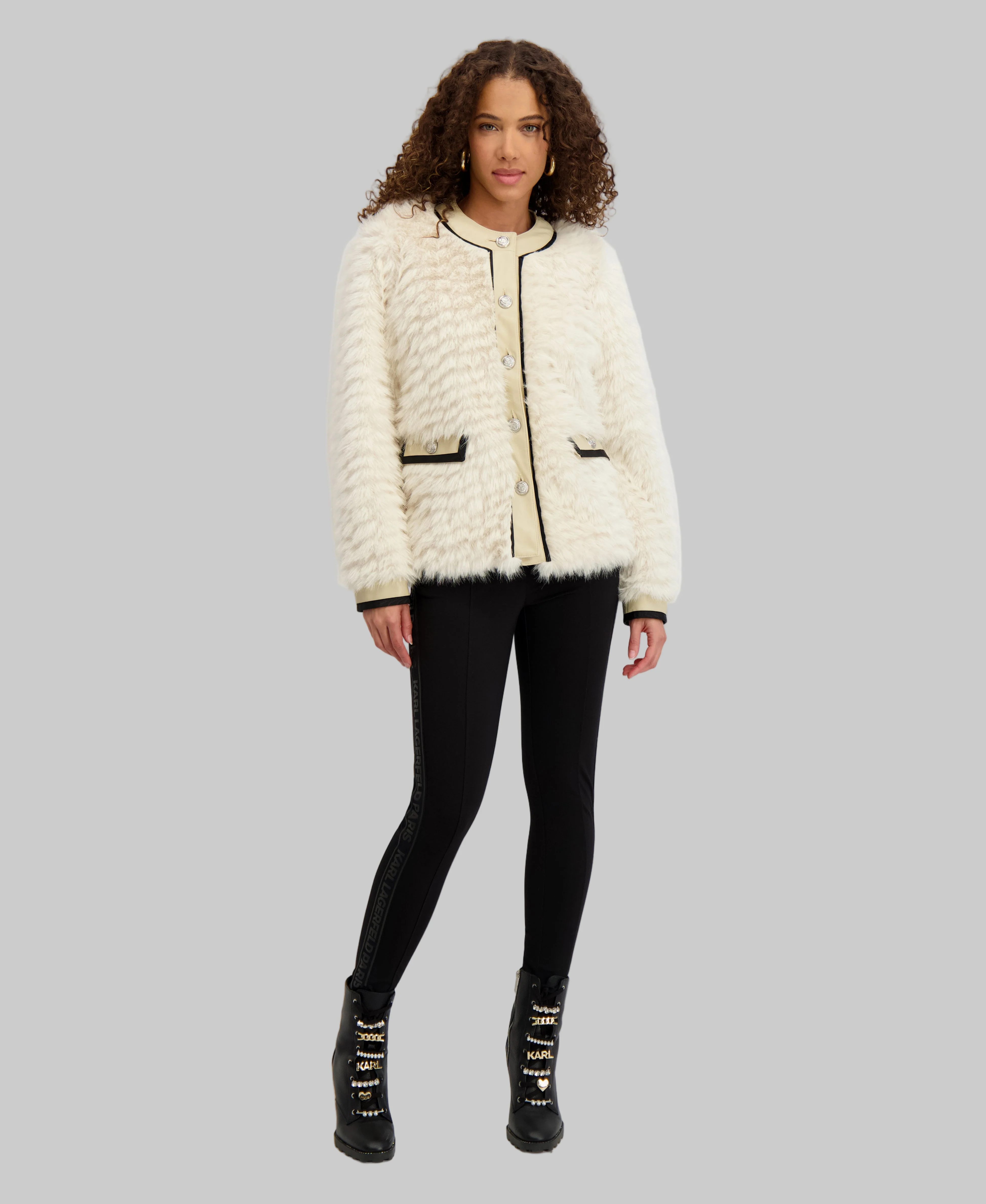 FAUX FUR CARDIGAN JACKET - Image 6
