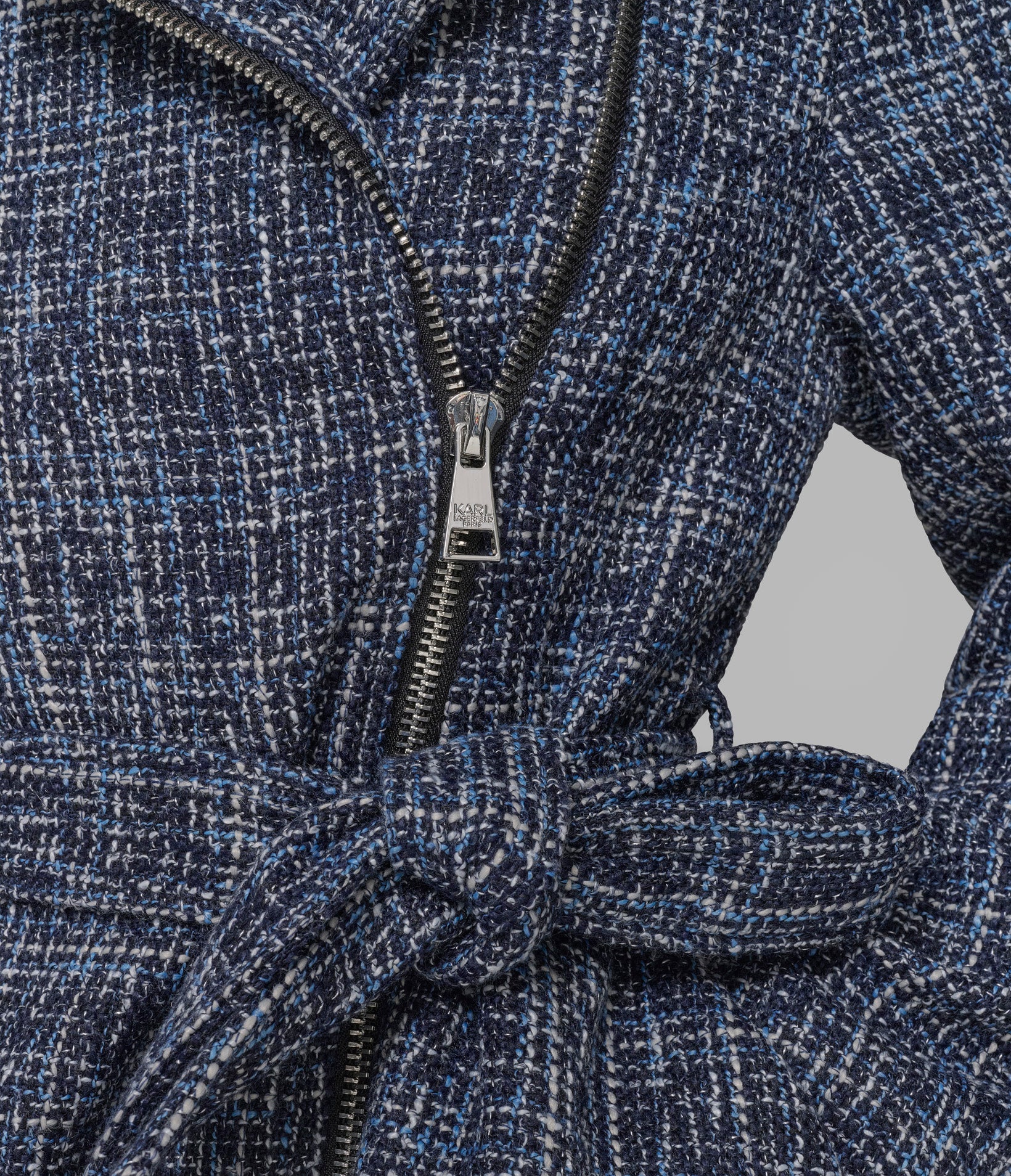 BELTED TWEED MOTO JACKET - Image 7