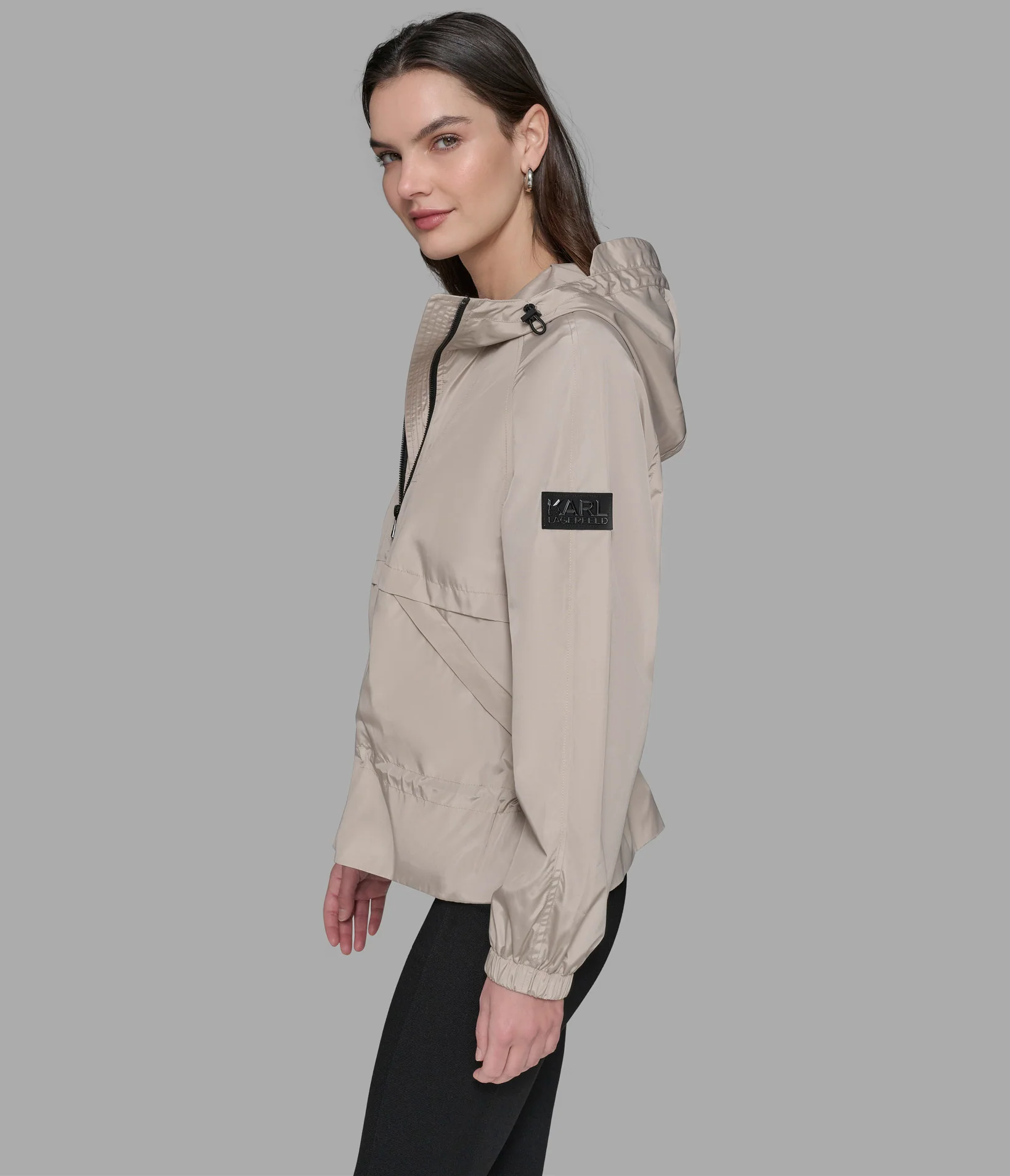 PEPLUM BOMBER WITH HOOD - Image 4