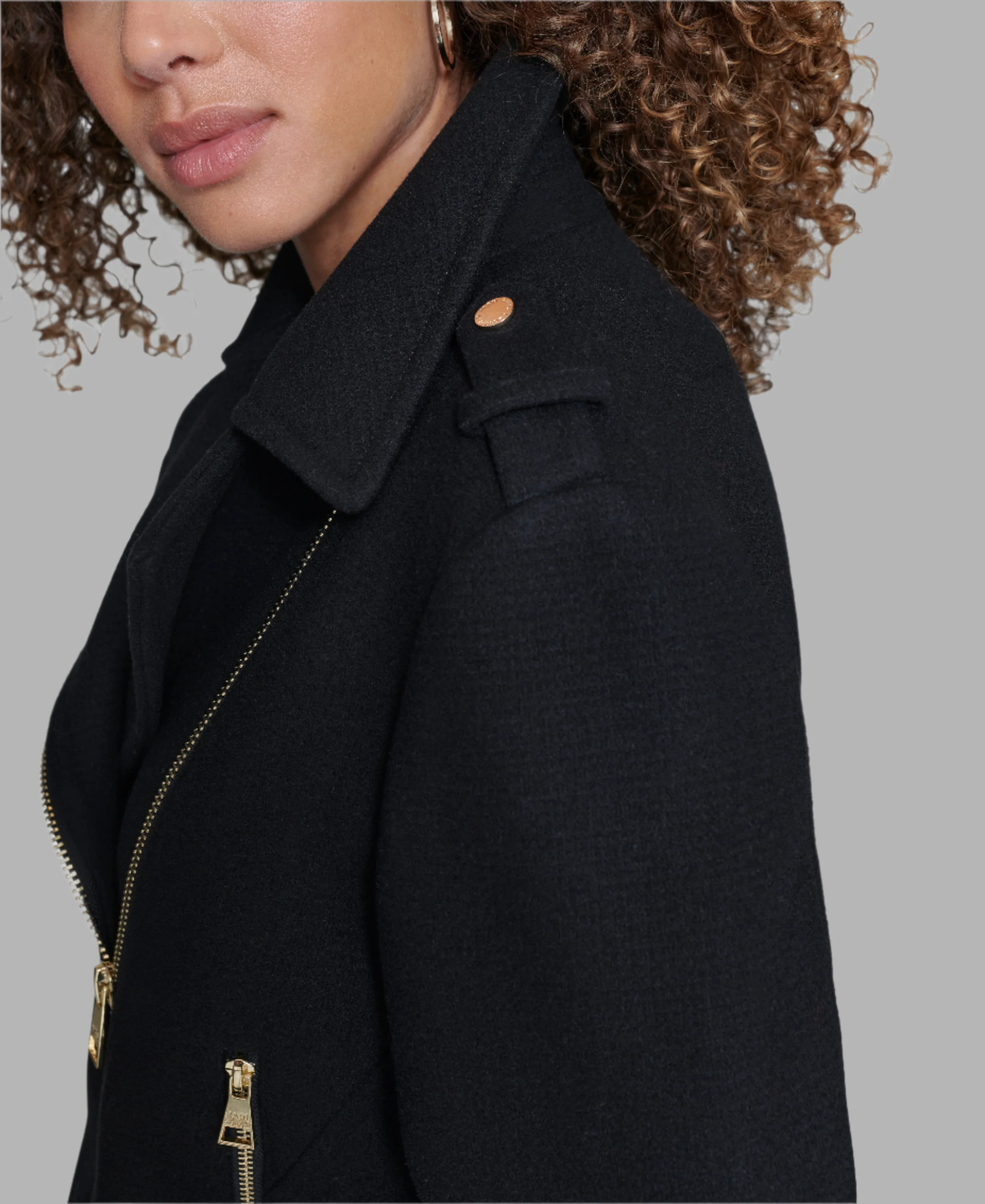 ASYMMETRICAL PATCH POCKET COAT - Image 3
